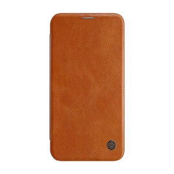 Купить Кожаный чехол-книжка Nillkin Qin Leather Case Brown для iPhone 12 | 12 Pro по лучшей цене в Украине 🔔 ,  наш интернет - магазин гарантирует качество и быструю доставку вашего заказа 🚀