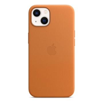 Кожаный чехол iLoungeMax Leather Case MagSafe Golden Brown для iPhone 13 (с поддержкой анимации) OEM