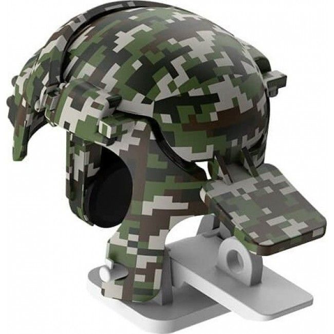 Купить Игровые триггеры для телефона Baseus Level 3 Helmet PUBG Gadget GA03 Camouflage Green по лучшей цене в Украине 🔔 ,  наш интернет - магазин гарантирует качество и быструю доставку вашего заказа 🚀
