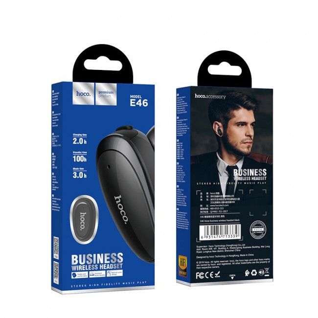 Купити Bluetooth гарнітура Hoco E46 Voice business Black за найкращою ціною в Україні 🔔, наш інтернет - магазин гарантує якість і швидку доставку вашого замовлення 🚀