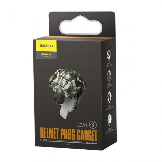 Купить Игровые триггеры для телефона Baseus Level 3 Helmet PUBG Gadget GA03 Camouflage Green по лучшей цене в Украине 🔔 ,  наш интернет - магазин гарантирует качество и быструю доставку вашего заказа 🚀