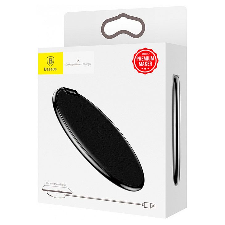 Купить Беспроводное зарядное устройство Baseus iX Desktop Wireless Charger Black по лучшей цене в Украине 🔔 ,  наш интернет - магазин гарантирует качество и быструю доставку вашего заказа 🚀
