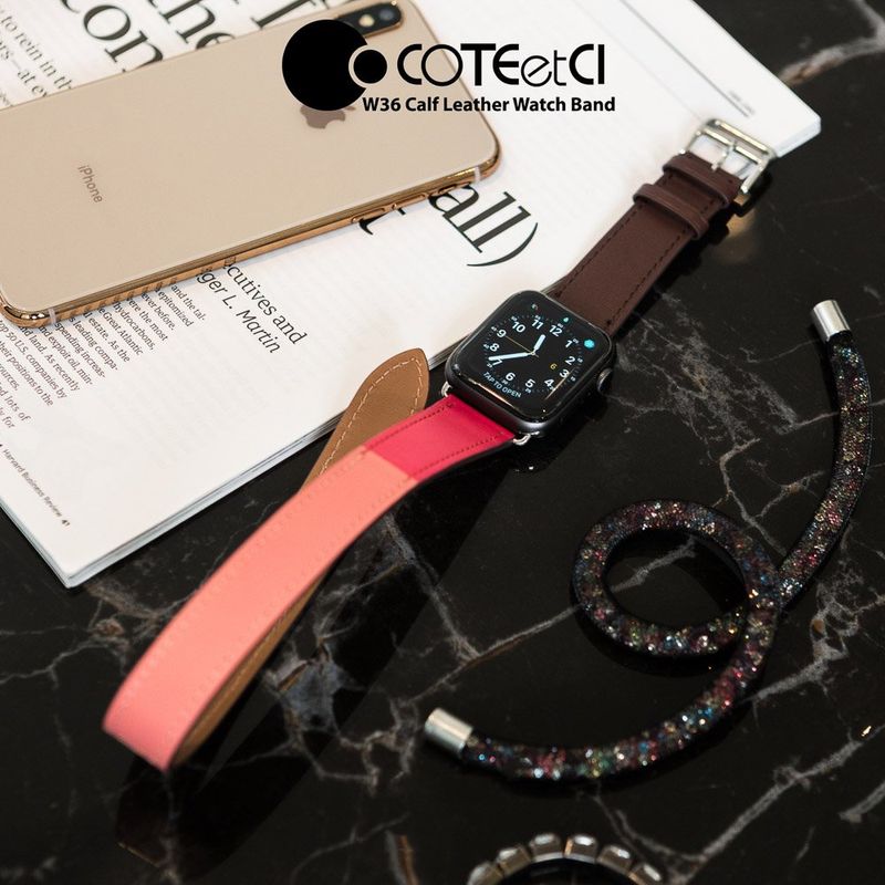 Купить Ремешок Coteetci W36 Long бордовый + розовый для Apple Watch 38mm/40mm по лучшей цене в Украине 🔔 ,  наш интернет - магазин гарантирует качество и быструю доставку вашего заказа 🚀