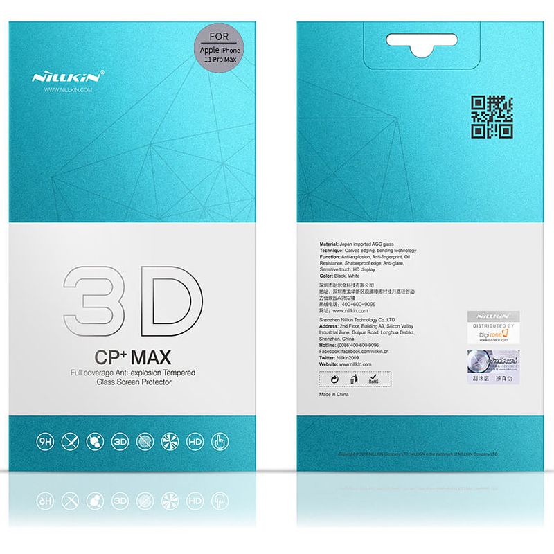 Купить Защитное стекло Nillkin (CP+ max 3D) для Apple iPhone 11 Pro Max (6.5") / XS Max (6.5") по лучшей цене в Украине 🔔 ,  наш интернет - магазин гарантирует качество и быструю доставку вашего заказа 🚀