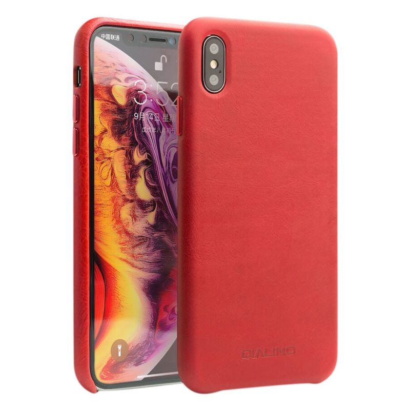 Купить Кожаный чехол Qialino Leather Back Case Red для iPhone XS Max по лучшей цене в Украине 🔔 ,  наш интернет - магазин гарантирует качество и быструю доставку вашего заказа 🚀