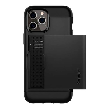 Купить Чехол с отделением для карт Spigen Slim Armor CS Black для iPhone 12 Pro Max по лучшей цене в Украине 🔔 ,  наш интернет - магазин гарантирует качество и быструю доставку вашего заказа 🚀