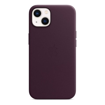 Кожаный чехол iLoungeMax Leather Case MagSafe Dark Cherry для iPhone 13 (с поддержкой анимации) OEM