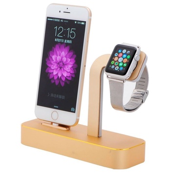 Купить Док-станция COTEetCI Base5 золотистая для iPhone, Apple Watch по лучшей цене в Украине 🔔 ,  наш интернет - магазин гарантирует качество и быструю доставку вашего заказа 🚀
