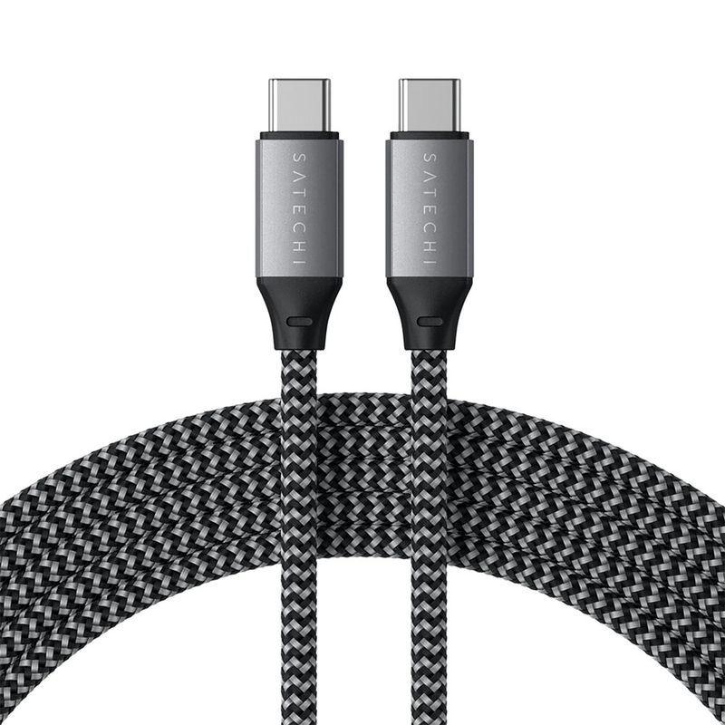 Купить Нейлоновий кабель Satechi USB-C to USB-C Charging Cable 100W 2m по лучшей цене в Украине 🔔 ,  наш интернет - магазин гарантирует качество и быструю доставку вашего заказа 🚀
