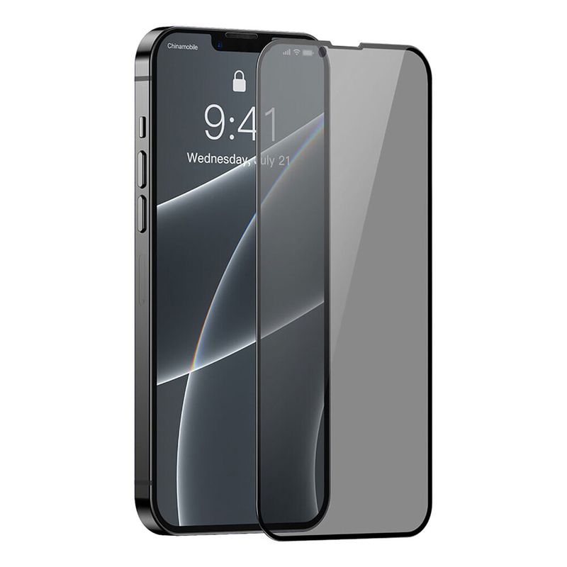 Захисне скло-антишпигун Baseus Full Glass 0.3mm для iPhone 13 | 13 Pro (2 шт.)