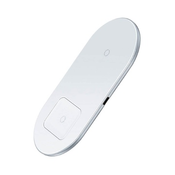 Купити Бездротова зарядка для iPhone | AirPods | Samsung Baseus Simple 2-in-1 Pro Edition White за найкращою ціною в Україні 🔔, наш інтернет - магазин гарантує якість і швидку доставку вашого замовлення 🚀