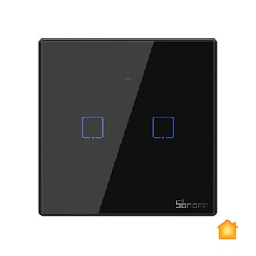 Купити Чорний розумний вимикач HomeKit Sonoff TX T3EU2C (2 канали) за найкращою ціною в Україні 🔔, наш інтернет - магазин гарантує якість і швидку доставку вашого замовлення 🚀