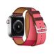 Ремешок Coteetci W36 Long бордовый + розовый для Apple Watch 42mm/44mm