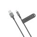 Нейлоновый кабель Momax Elite Link Triple-Braided Black Lightning to USB 1.2m (MFI)