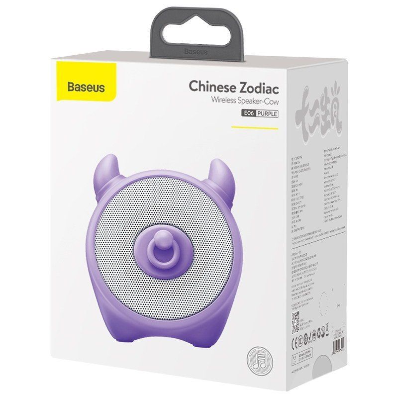 Купить Портативная колонка Baseus Q Chinese Zodiac Wireless Cow E06 фиолетовая по лучшей цене в Украине 🔔 ,  наш интернет - магазин гарантирует качество и быструю доставку вашего заказа 🚀