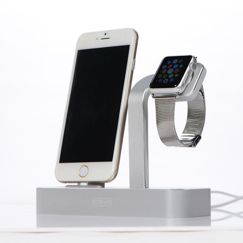 Купить Док-станция COTEetCI Base5 серебристая для iPhone, Apple Watch по лучшей цене в Украине 🔔 ,  наш интернет - магазин гарантирует качество и быструю доставку вашего заказа 🚀
