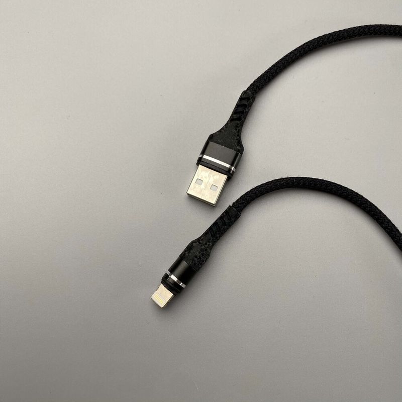 Купить Кабель oneLounge USB to Lightning Suntaiho Nylon Cable 1.2м Black для iPhone | iPad | iPod по лучшей цене в Украине 🔔 ,  наш интернет - магазин гарантирует качество и быструю доставку вашего заказа 🚀