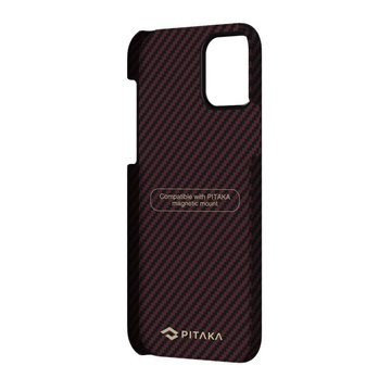 Купить Карбоновый чехол-накладка Pitaka MagEZ Case Black | Red для iPhone 12 mini по лучшей цене в Украине 🔔 ,  наш интернет - магазин гарантирует качество и быструю доставку вашего заказа 🚀