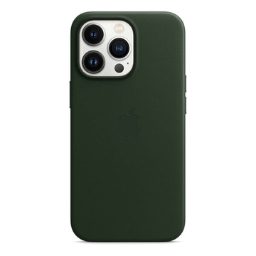 Кожаный чехол iLoungeMax Leather Case MagSafe Sequoia Green для iPhone 13 Pro (с поддержкой анимации) OEM