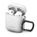 Силиконовый чехол с карабином Spigen Silicone Case White для Apple AirPods