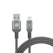 Нейлоновый кабель Momax Elite Link Triple-Braided Black Lightning to USB 2m (MFI)