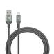 Нейлоновый кабель Momax Elite Link Triple-Braided Black Lightning to USB 2m (MFI)