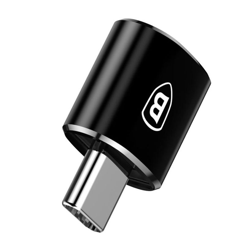 Купить Переходник Baseus USB Type-C to USB Black по лучшей цене в Украине 🔔 ,  наш интернет - магазин гарантирует качество и быструю доставку вашего заказа 🚀