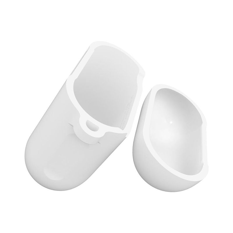 Купить Силиконовый чехол с карабином Spigen Silicone Case White для Apple AirPods по лучшей цене в Украине 🔔 ,  наш интернет - магазин гарантирует качество и быструю доставку вашего заказа 🚀