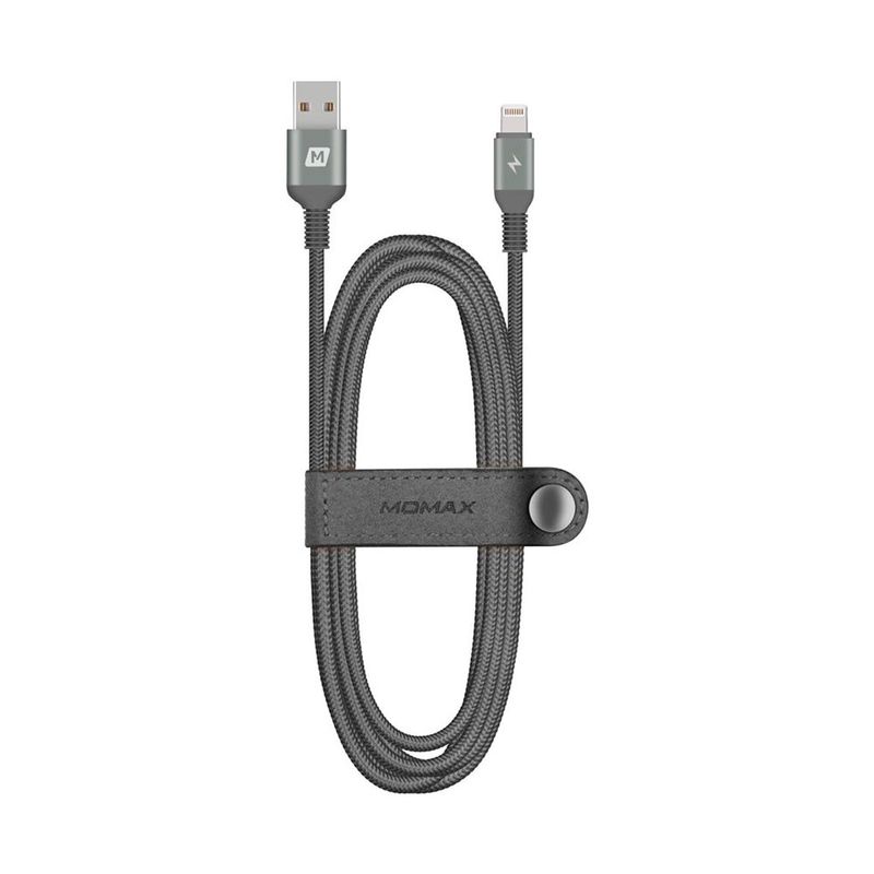 Купить Нейлоновый кабель Momax Elite Link Triple-Braided Black Lightning to USB 2m (MFI) по лучшей цене в Украине 🔔 ,  наш интернет - магазин гарантирует качество и быструю доставку вашего заказа 🚀