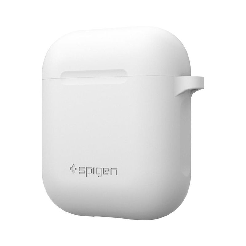 Купить Силиконовый чехол с карабином Spigen Silicone Case White для Apple AirPods по лучшей цене в Украине 🔔 ,  наш интернет - магазин гарантирует качество и быструю доставку вашего заказа 🚀