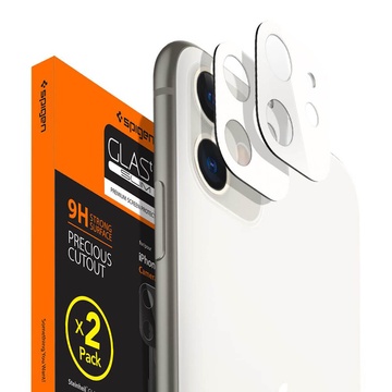 Купить Защитное стекло на камеру Spigen Full Cover Camera Lens Screen Protector White для iPhone 11 (2 шт.) по лучшей цене в Украине 🔔 ,  наш интернет - магазин гарантирует качество и быструю доставку вашего заказа 🚀