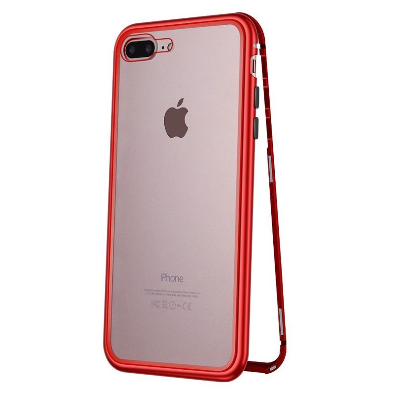 Купить Стеклянный чехол WK Design Magnets красный для iPhone 7 Plus/8 Plus по лучшей цене в Украине 🔔 ,  наш интернет - магазин гарантирует качество и быструю доставку вашего заказа 🚀