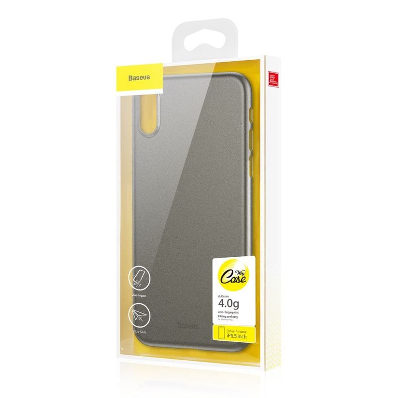 Купить Ультратонкий чехол Baseus Wing Case Transparent Black для iPhone XS Max по лучшей цене в Украине 🔔 ,  наш интернет - магазин гарантирует качество и быструю доставку вашего заказа 🚀