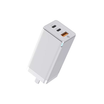Купить Быстрое сетевое зарядное устройство Baseus GaN2 Pro Quick Charger 2 Type-C+USB-A White 65W (EU) по лучшей цене в Украине 🔔 ,  наш интернет - магазин гарантирует качество и быструю доставку вашего заказа 🚀