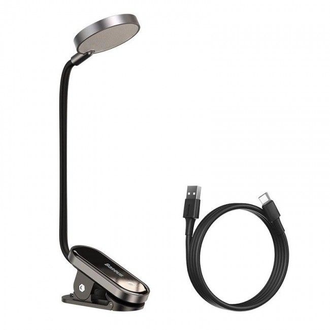 Купить Настольная лампа с прищепкой Baseus Comfort Reading Mini Clip Lamp Dark Gray по лучшей цене в Украине 🔔 ,  наш интернет - магазин гарантирует качество и быструю доставку вашего заказа 🚀