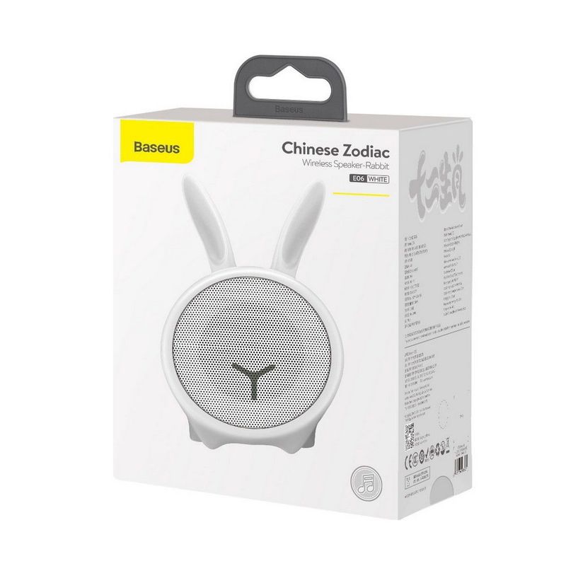 Купити Портативна колонка Baseus Q Chinese Zodiac Wireless Rabbit E06 біла за найкращою ціною в Україні 🔔, наш інтернет - магазин гарантує якість і швидку доставку вашого замовлення 🚀