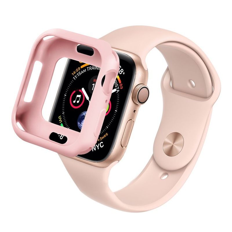 Купить Силиконовый чехол Coteetci TPU Case розовый для Apple Watch 4/5/6/SE 40mm по лучшей цене в Украине 🔔 ,  наш интернет - магазин гарантирует качество и быструю доставку вашего заказа 🚀