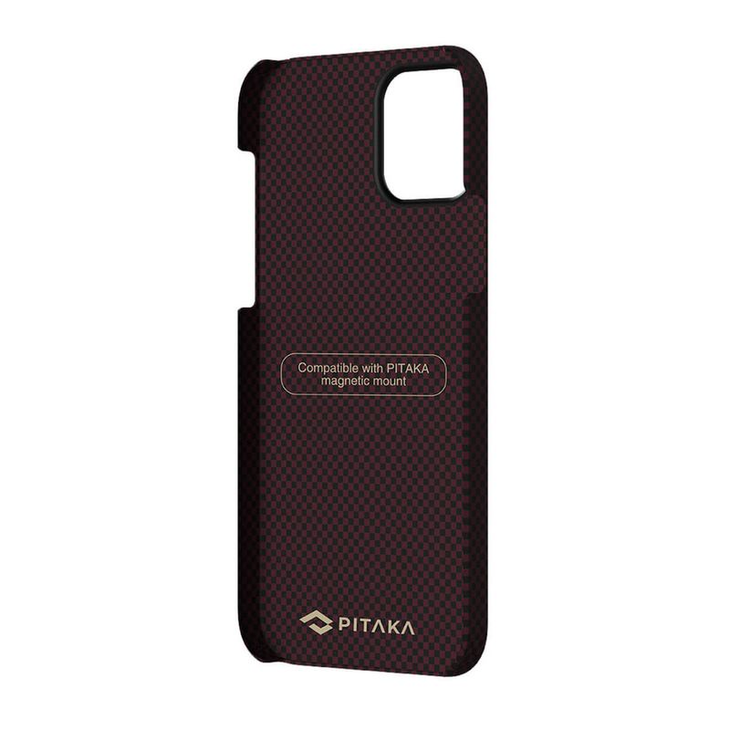 Купити Карбоновый чехол-накладка Pitaka MagEZ Case Black | Red (Plain) для iPhone 12 за найкращою ціною в Україні 🔔, наш інтернет - магазин гарантує якість і швидку доставку вашого замовлення 🚀