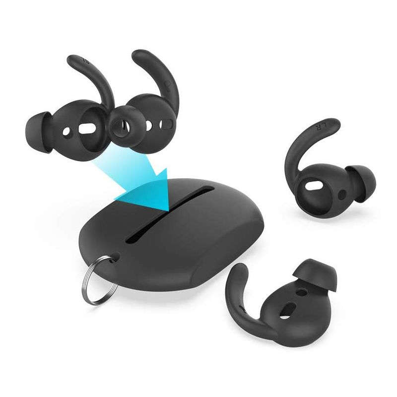 Купить Силиконовые накладки iLoungeMax AhaStyle Ear Hooks Black для AirPods | EarPods по лучшей цене в Украине 🔔 ,  наш интернет - магазин гарантирует качество и быструю доставку вашего заказа 🚀