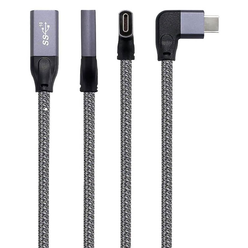 Купить Угловой удлинительный кабель iLoungeMax USB Type-C USB-C 3.1 10Gbp/s 90° 1.5м для MacBook | iPad по лучшей цене в Украине 🔔 ,  наш интернет - магазин гарантирует качество и быструю доставку вашего заказа 🚀