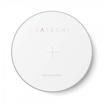 Купить Беспроводная зарядка Satechi Aluminum Wireless Charger Silver по лучшей цене в Украине 🔔 ,  наш интернет - магазин гарантирует качество и быструю доставку вашего заказа 🚀