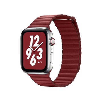 Купити Ремінець Coteetci W7 Leather Magnet Band червоний для Apple Watch 38mm/40mm за найкращою ціною в Україні 🔔, наш інтернет - магазин гарантує якість і швидку доставку вашого замовлення 🚀