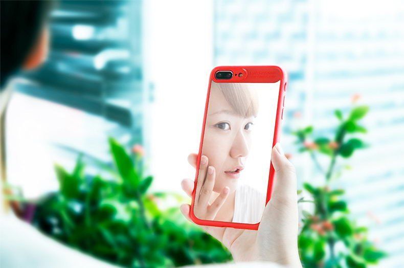 Купить Чехол с зеркалом Baseus Mirror красный для iPhone 8 Plus/7 Plus по лучшей цене в Украине 🔔 ,  наш интернет - магазин гарантирует качество и быструю доставку вашего заказа 🚀