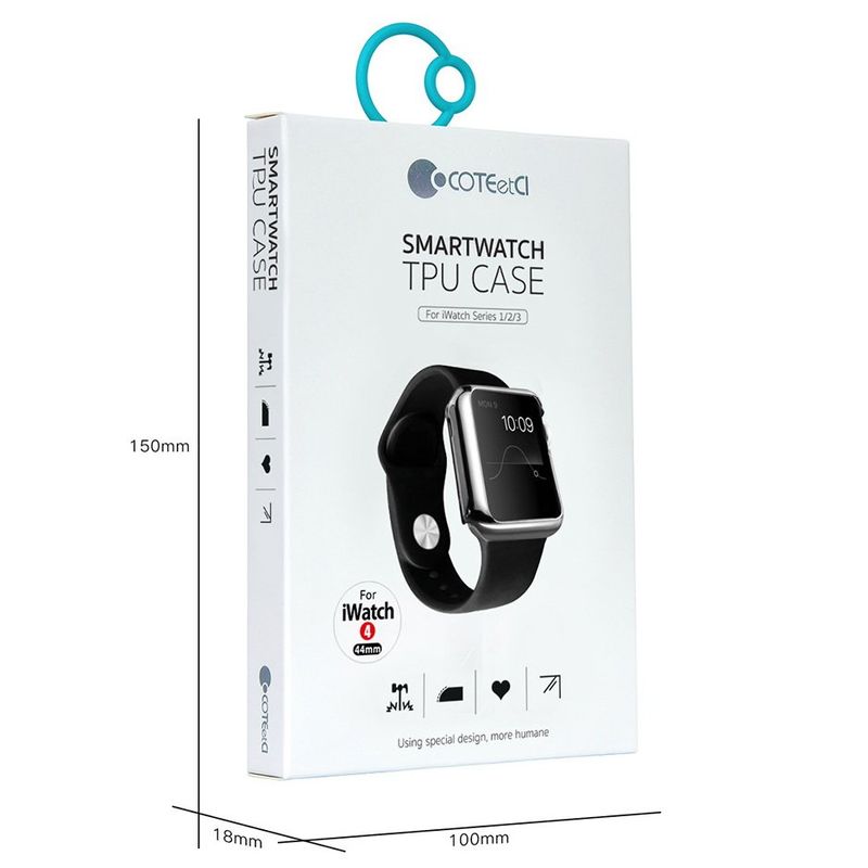 Купить Силиконовый чехол Coteetci TPU Case прозрачный для Apple Watch 4/5/6/SE 40mm по лучшей цене в Украине 🔔 ,  наш интернет - магазин гарантирует качество и быструю доставку вашего заказа 🚀