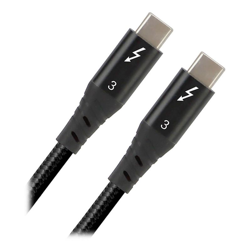Купити Чорний кабель для зарядки iLoungeMax Metal Braided Mesh Real Type-C to Type-C Thunderbolt 3 100W 1m за найкращою ціною в Україні 🔔, наш інтернет - магазин гарантує якість і швидку доставку вашого замовлення 🚀