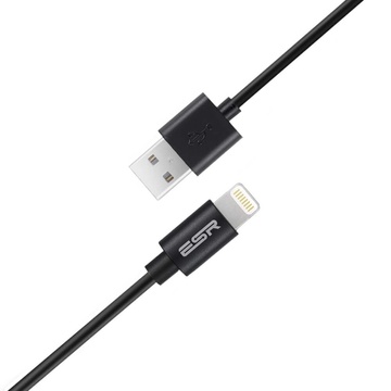 Купити Зарядний кабель ESR USB Type-A to Lightning MFi Black 1.2 m для iPhone за найкращою ціною в Україні 🔔, наш інтернет - магазин гарантує якість і швидку доставку вашого замовлення 🚀