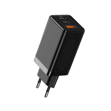 Купить Быстрое сетевое зарядное устройство Baseus GaN2 Pro Quick Charger 2 Type-C+USB-A Black 65W по лучшей цене в Украине 🔔 ,  наш интернет - магазин гарантирует качество и быструю доставку вашего заказа 🚀