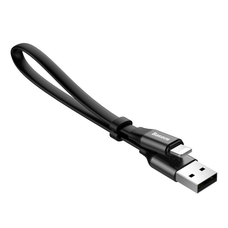 Купить Lightning кабель Baseus Nimble 2A, 23см черный по лучшей цене в Украине 🔔 ,  наш интернет - магазин гарантирует качество и быструю доставку вашего заказа 🚀
