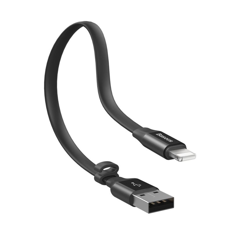 Купить Lightning кабель Baseus Nimble 2A, 23см черный по лучшей цене в Украине 🔔 ,  наш интернет - магазин гарантирует качество и быструю доставку вашего заказа 🚀