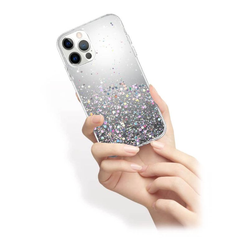 Силіконовий чохол з блискітками iLoungeMax Glitter Silicone Case Black для iPhone 13 Pro Max